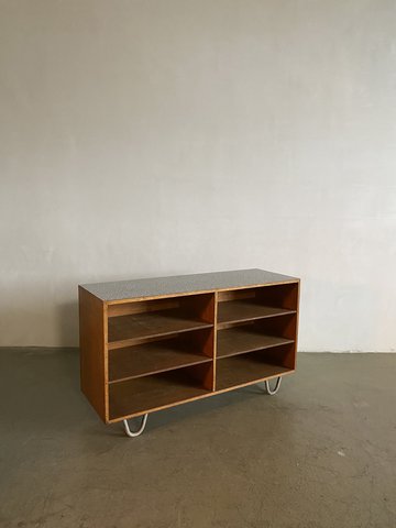 Mid-Century Modern Credenza with Six Shelves, USA, 1950s