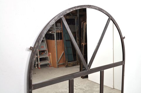  Vintage metal arch mirror