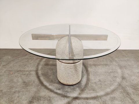 Giovanni Offredi "Paracarro" Dining Table for Saporiti, 1970s