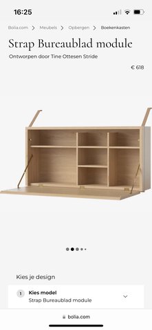 Bolia desk with wall mount