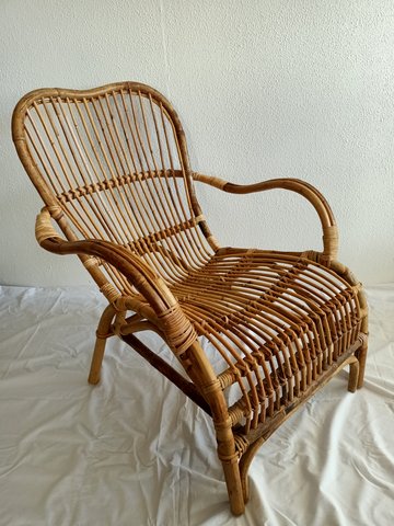 Vintage bamboo armchair