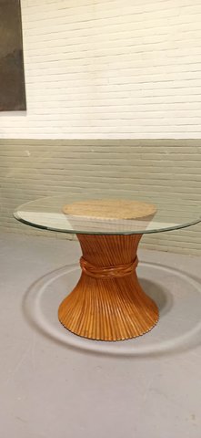 Vintage McGuire dining table, round