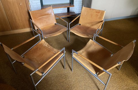 4 fauteuils Martin Visser SZ 02