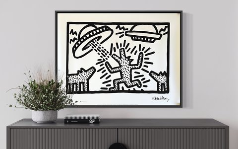 Keith Haring - Untitled Dogs with UFO’s