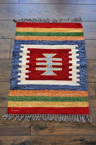 Kelima Handgeweven vloerkleed / tapijt - 100% Egyptische wol Kelim - 60x80cm - Klassiek