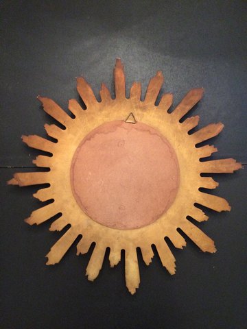 Deknudt vergulde houten zonnespiegel 59 cm * Hollywood Regency * Vintage Sunburst mirror