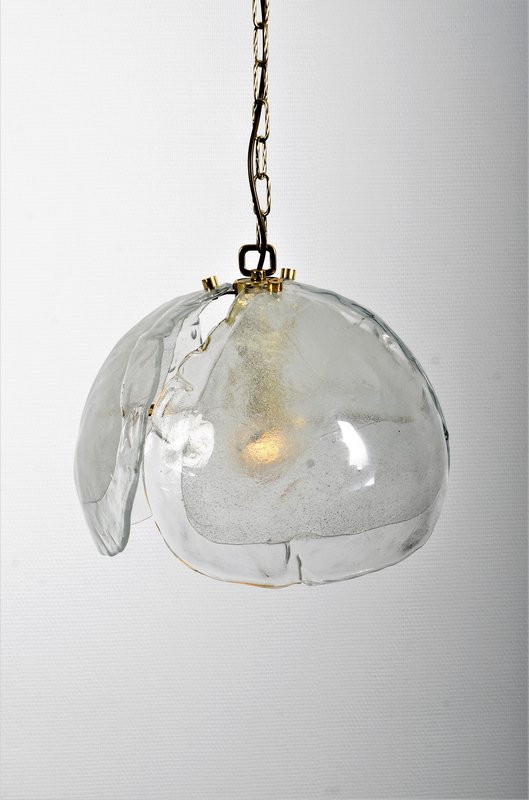Messing hanglamp met Murano glas van Kaiser Leuchten