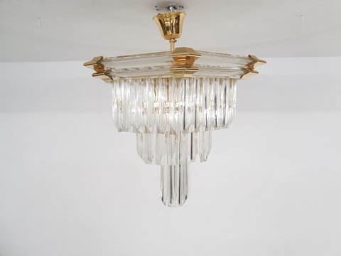 Small chandelier attrb to Bakalowits and Sohne, Austria 1980's