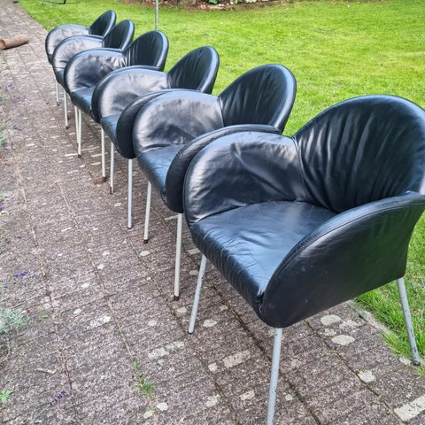 6x Gerard van den Berg 'manou' dining room chairs