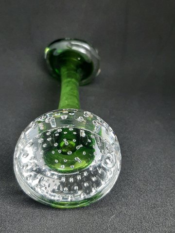 Holmegaard bloemvaas groen kristal