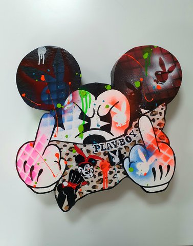 "Mickey Playboy" door Lianne Schotman - 3D schilderij