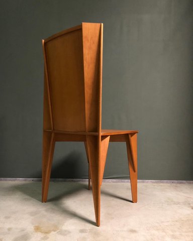 4 X Giorgetti side chairs by Adriano & Paolo Suman, 1980's