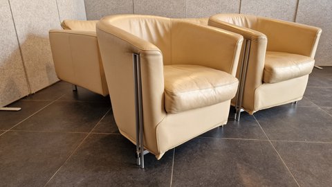 Touché leather sofa & clubchairs