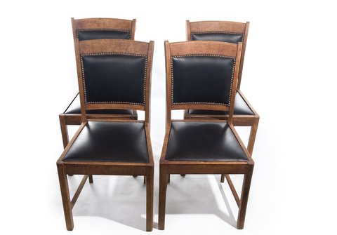 4x Art-Deco-Stühle