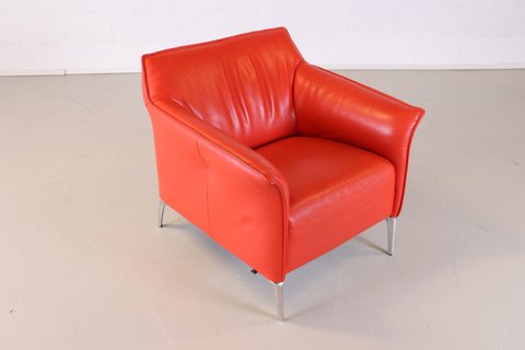 Leolux mayon armchair red leather