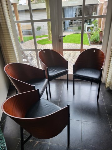 4x Driade costes stoel van designer Philipe starck
