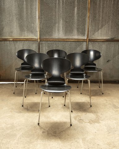 6x Arne Jacobsen Early Ant Chair by Fritz Hansen
