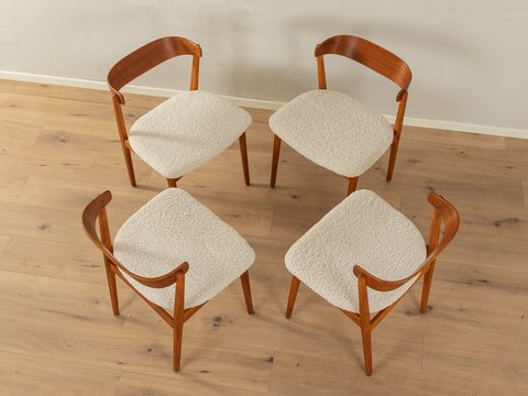 4x vintage dining chairs in teddy fabric