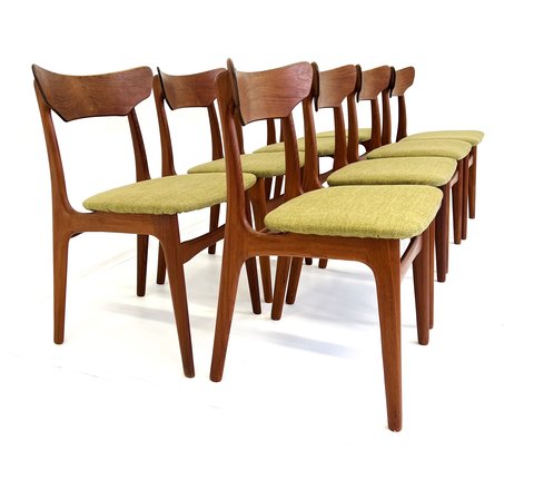 8x Schiønning & Elgaard Randers Møbelfabrik chairs