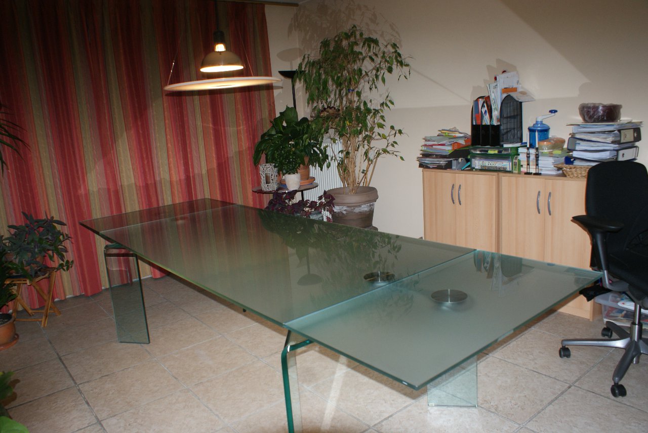 Image 1 of FIAM Ray Plus glazen uitschuifbare eettafel