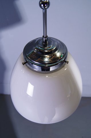 2x Vintage opal ceiling lamp