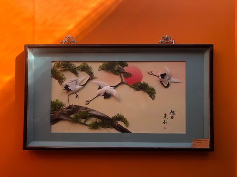 Kraanvogels Chinees groot diorama