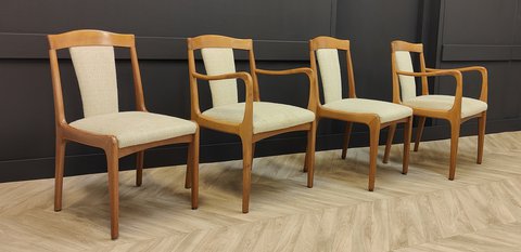 4x Mid Century stoelen