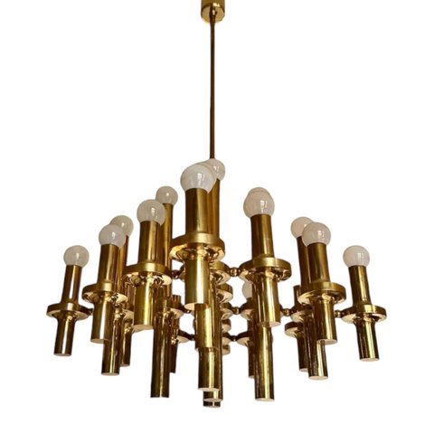 Gaetano Sciolari copper chandelier