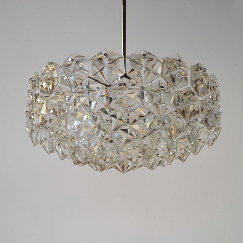 Vintage Design Kinkeldey chandelier crystal glass