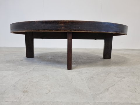 Roger Capron oval coffee table, 1970s