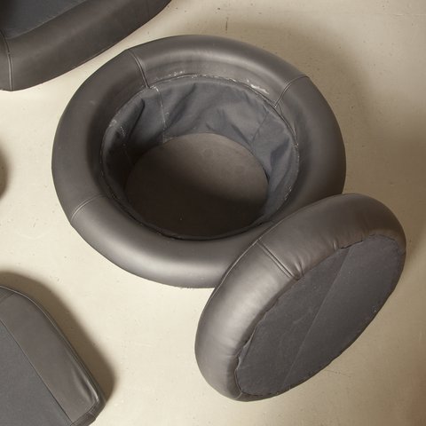 Space Age armchair with ottoman