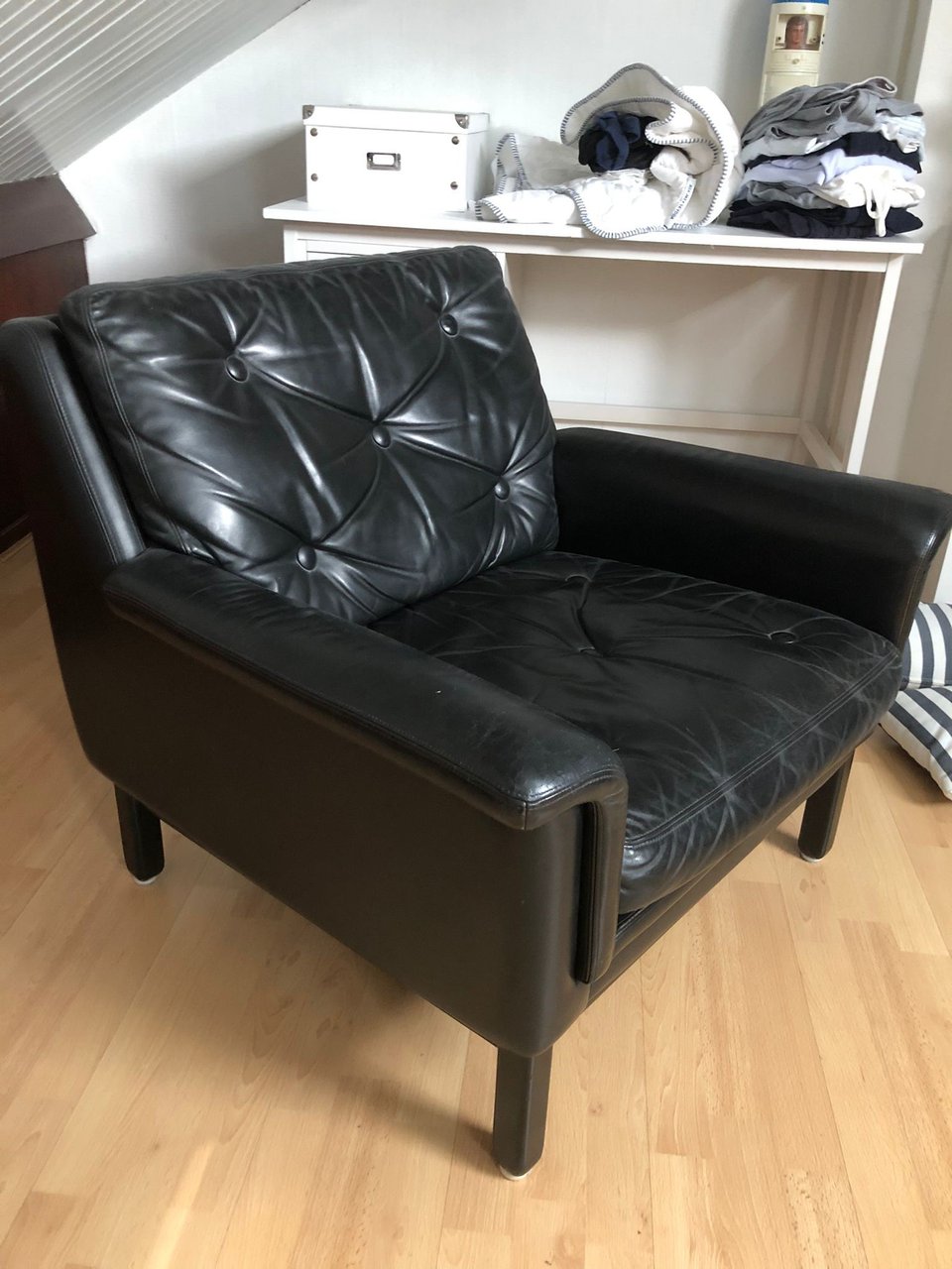 Mid Century armchair black image 2