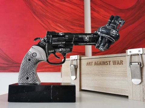 Van Apple - Art Against War - Black Amex Revolver - Peace Edition