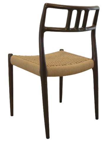 Niels O Moller model 79 dining room chair chair vintage papercord