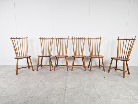 6 x Mid century scandinavian dining chairs