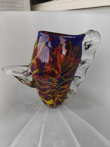 Mihai Topescu Romania Glass Vase