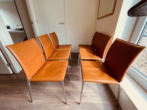 6x Zanotta lia dining room chairs