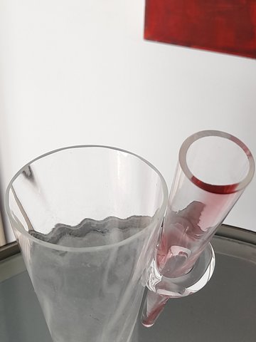 Borek Sipek kristallen vaas/glas met roerstaaf