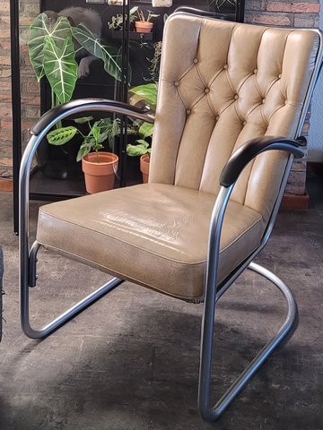Van Gispen 412 fauteuil (vintage, orginele staat)