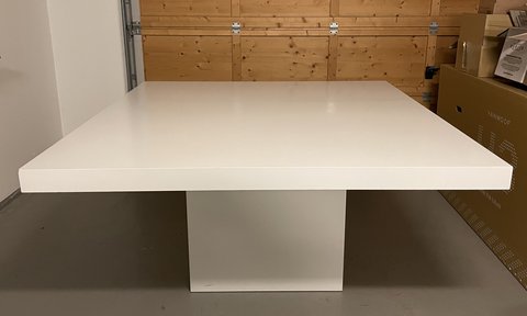 Eric Kuster eettafel 170x170 wit 8 persoons