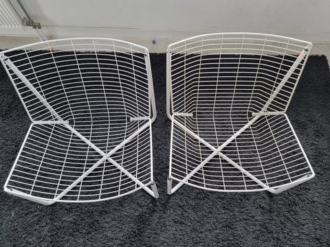 2x Niels Gammelgaard wire chairs