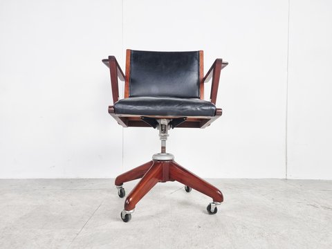 Vintage Decoene verstelbare bureaustoel