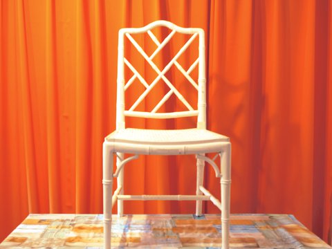 Vintage Jonathan Adler Chinoi Chippendale Bamboo Chair 