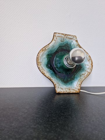 Vintage ceramic wall lamp - Hustadt Leuchten - a pearl!