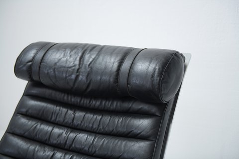 Möbel AB ARI by Arne Norell  vintage lounge chair in black leather