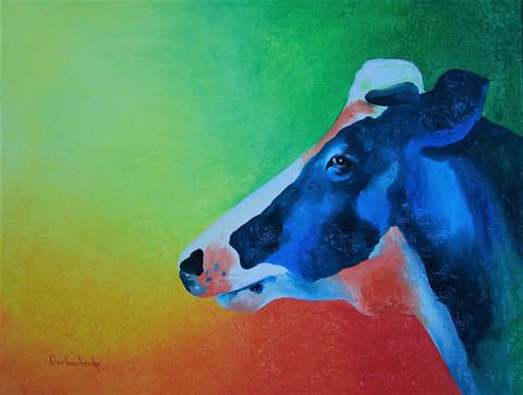 Tetiana Gorbachenko - Portret van een koe