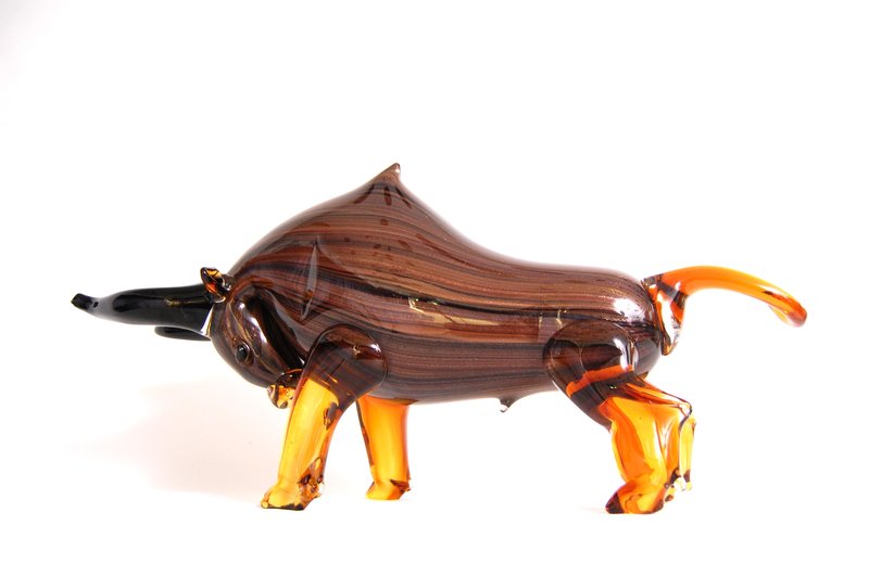 Murano Glass Sculpture of a large Bull