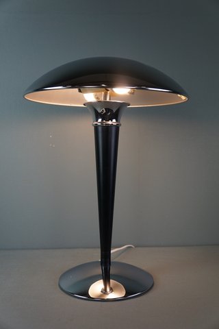 Pilz-Tischlampe im Vintage Bauhaus Stil