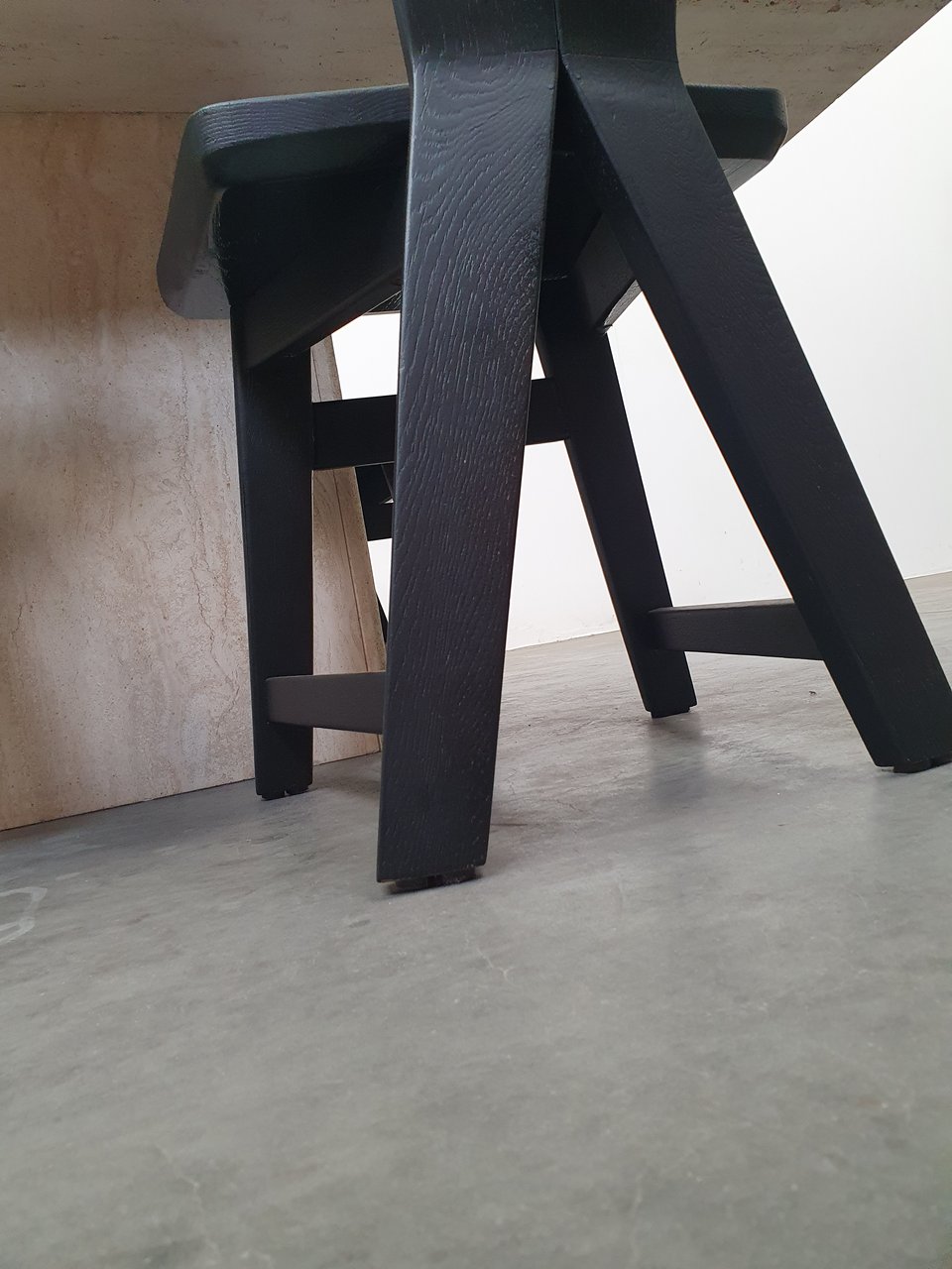 Image 13 of 5x Brutalist oak chair