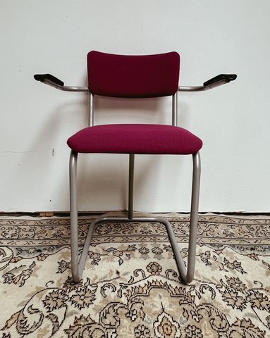 Gispen 107 tubular frame chair, 1960's